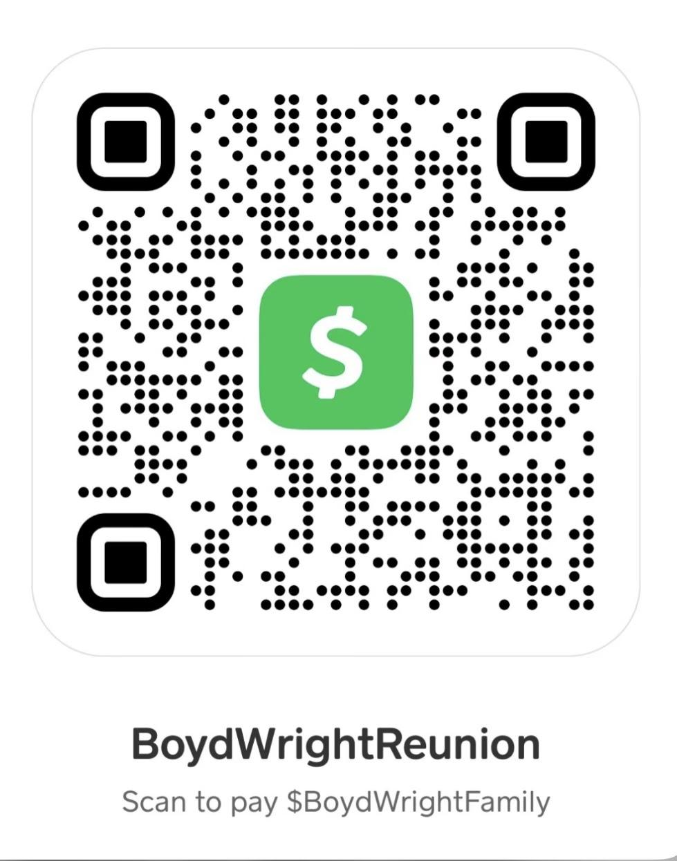 Boyd Wright Reunion CashApp