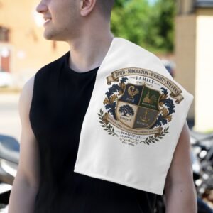 Family Crest Rally Towel – Personalized Heritage 11x18 Sports & Event Towel