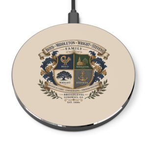 Family Crest Wireless Charger — Ancestral Coat of Arms